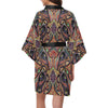 Bohemian Pattern Print Design 06 Women's Short Kimono