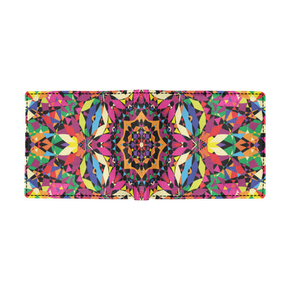 Kaleidoscope Pattern Print Design 02 Men's ID Card Wallet