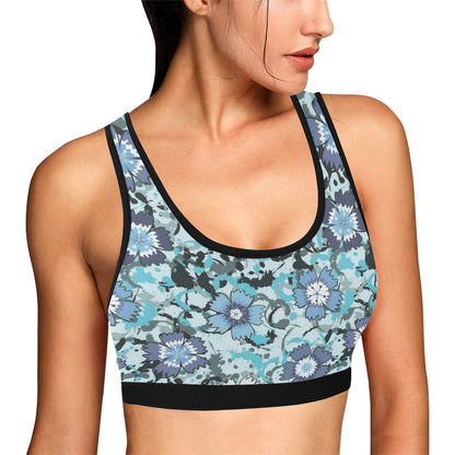 Carnations Pattern Print Design CN04 Sports Bra