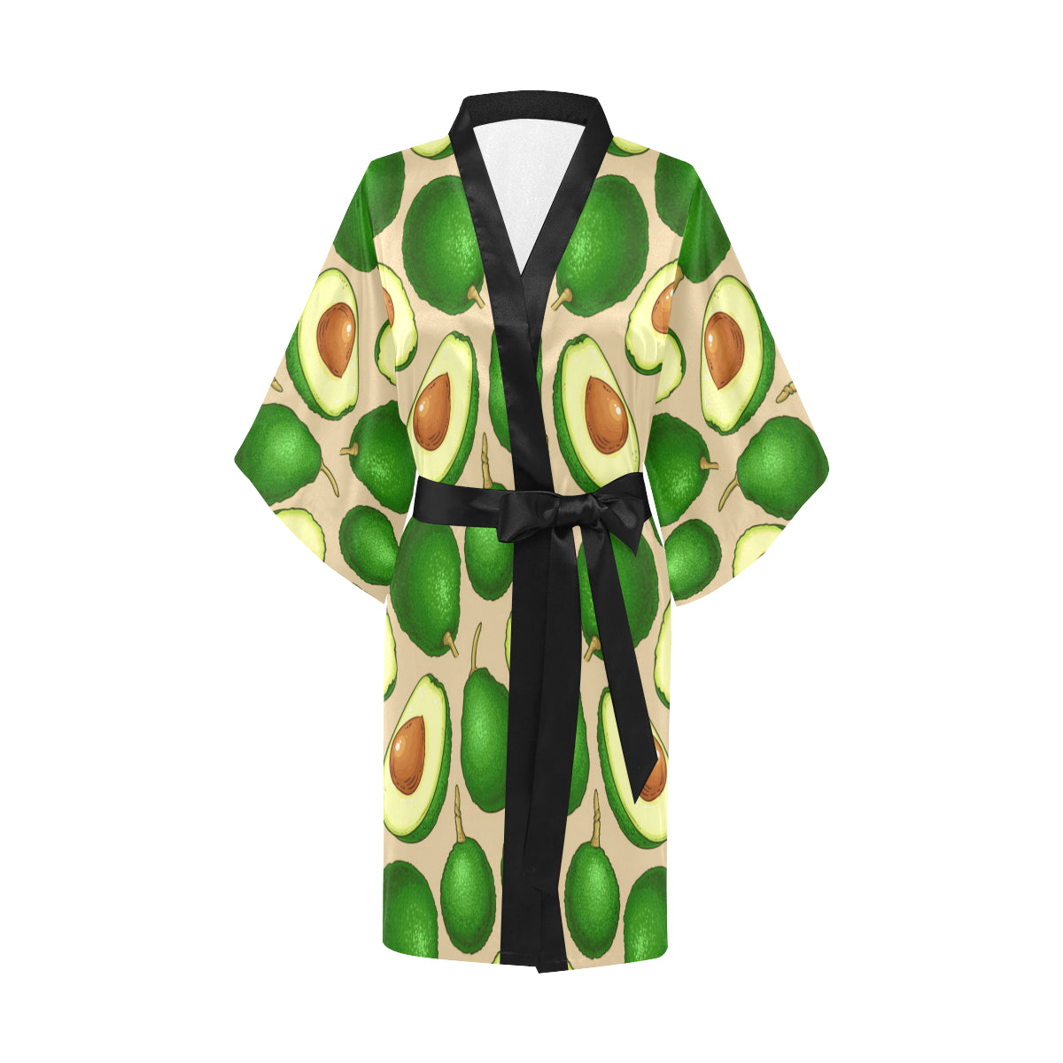 Avocado Pattern Print Design AC010 Women's Short Kimono