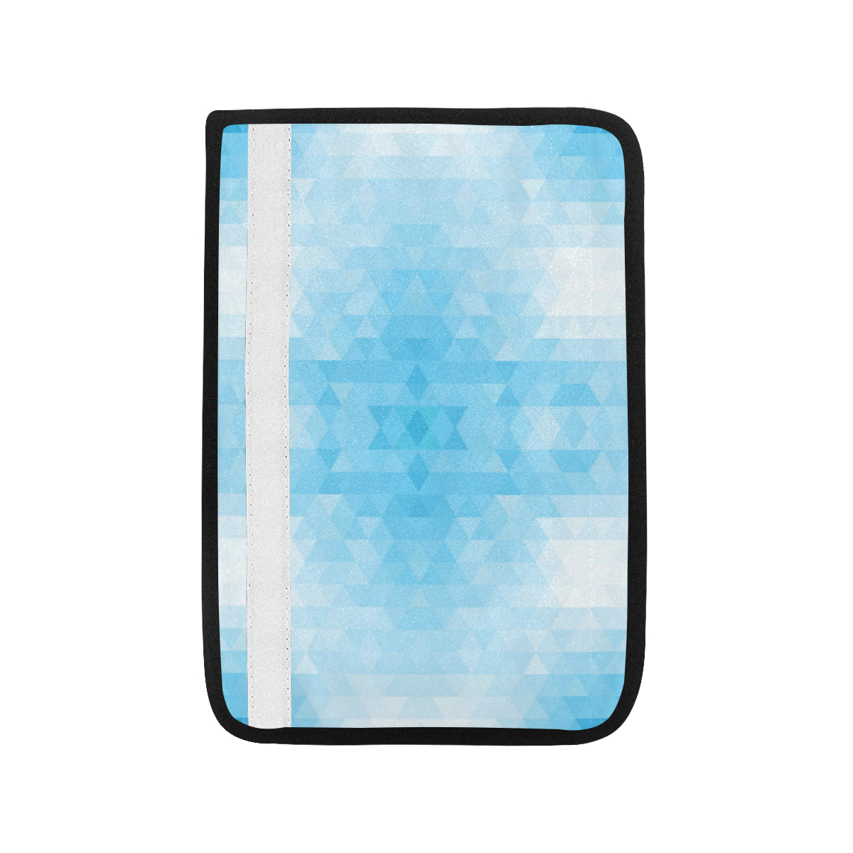 Geometric Blue Pattern Print Design 01 Car Seat Belt Cover