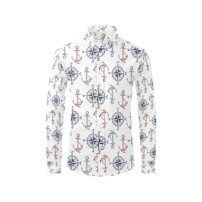 Anchor Pattern Print Design 06 Men's Long Sleeve Shirt