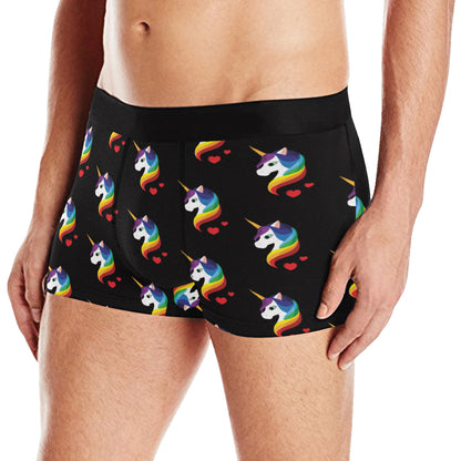 Rainbow Unicorn Pattern Print Design A03 Men's Boxer Briefs