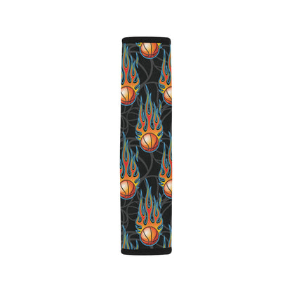 Basketball Fire Print Pattern Car Seat Belt Cover