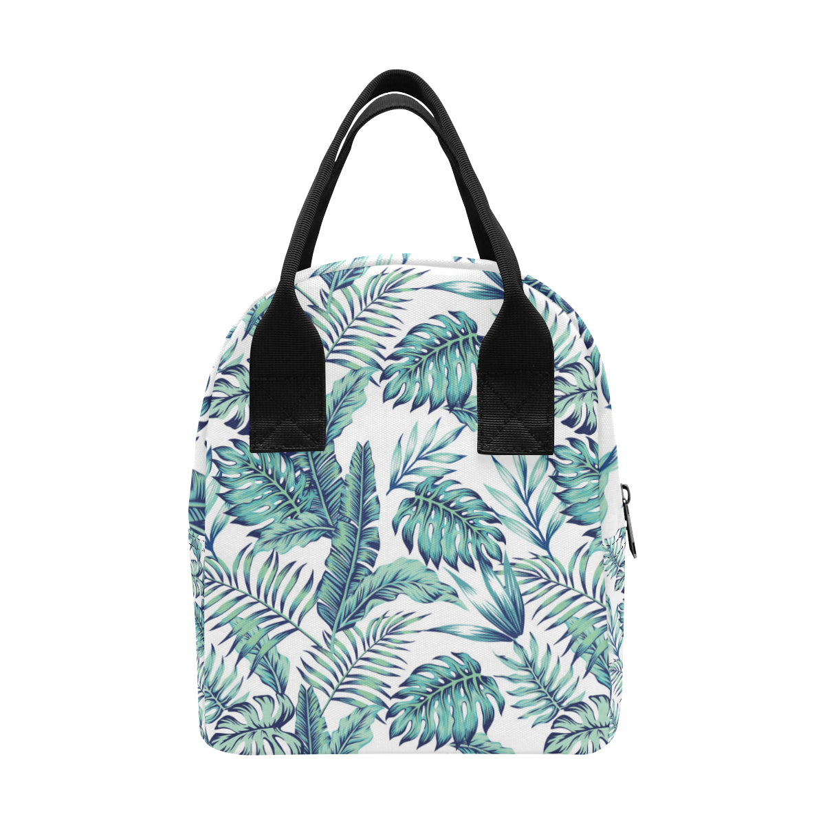 Pattern Tropical Palm Leaves Insulated Lunch Bag