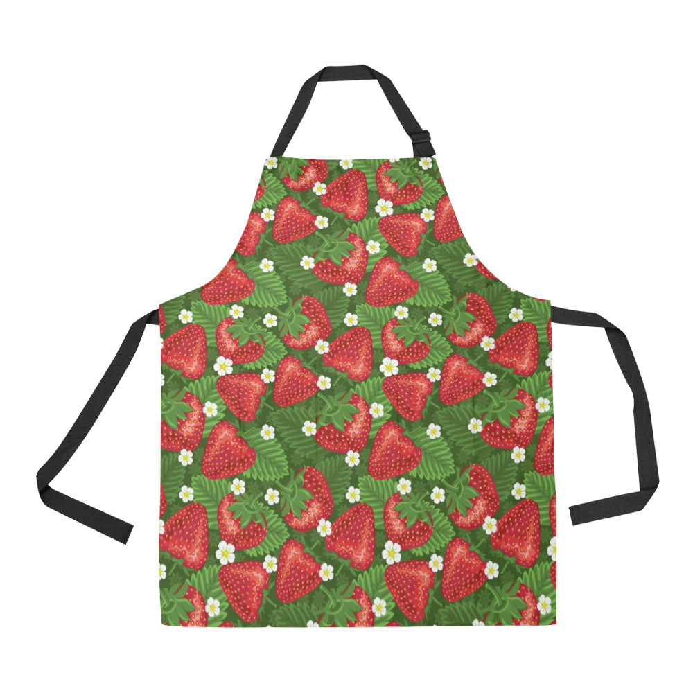 Strawberry Pattern Print Design SB05 Apron with Pocket