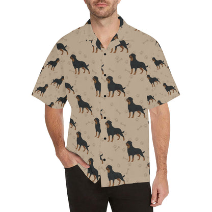 Rottweiler Pattern Print Design A01 Men's Hawaiian Shirt