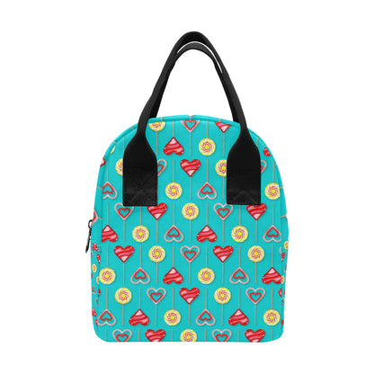 Lollipop Pattern Print Design LL06 Insulated Lunch Bag