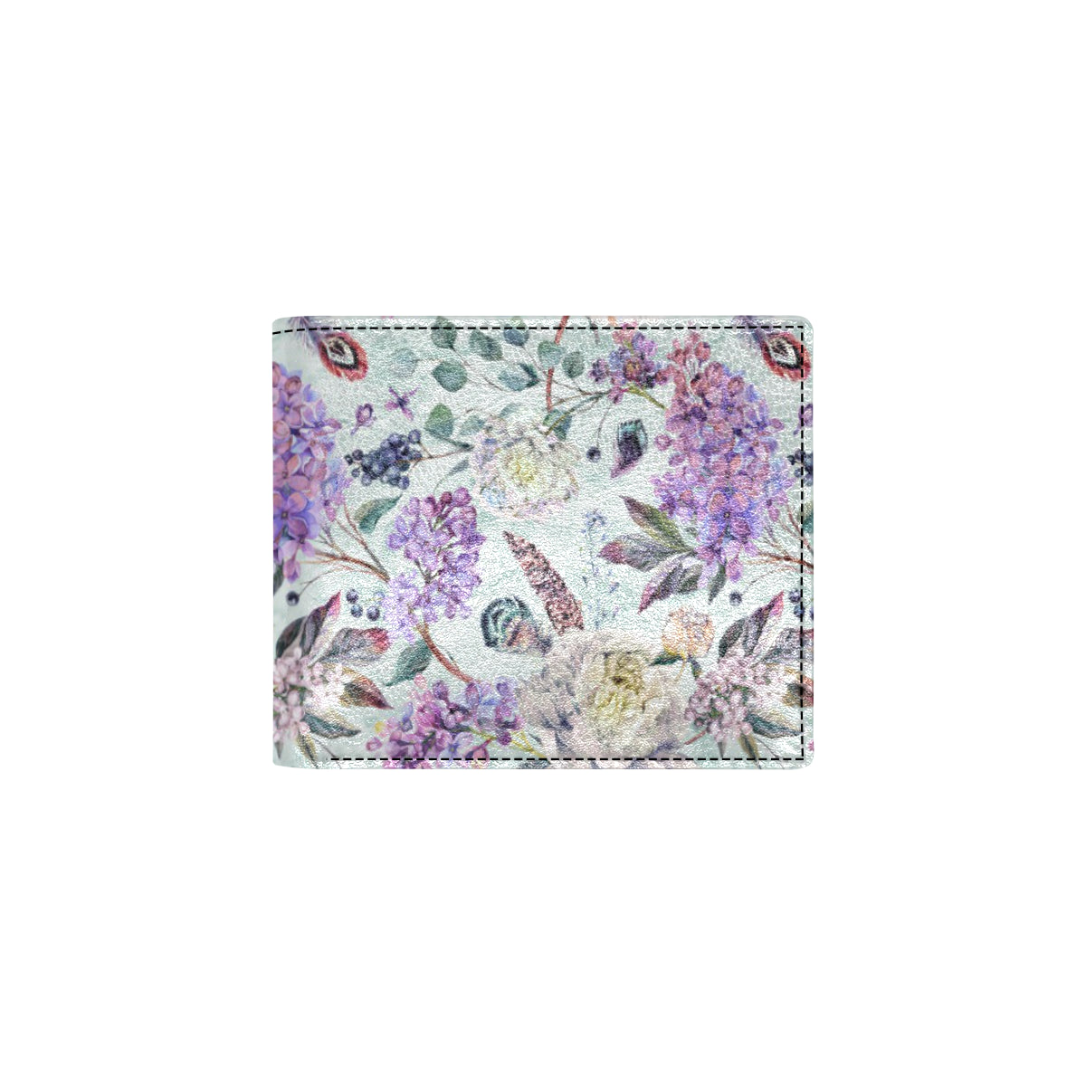 Lilac Pattern Print Design LI06 Men's ID Card Wallet