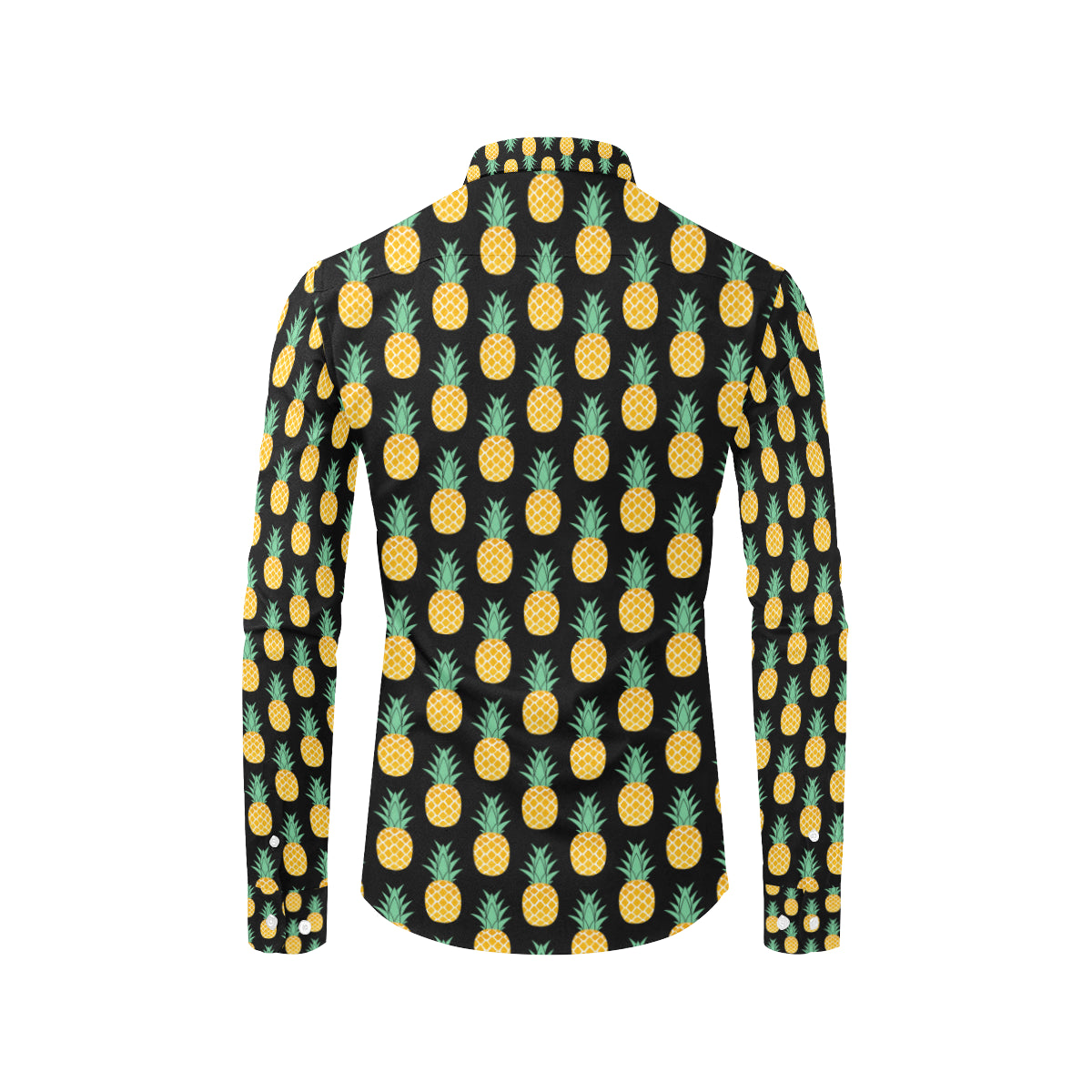Pineapple Pattern Print Design A03 Men's Long Sleeve Shirt