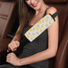 Daisy Yellow Watercolor Print Pattern Car Seat Belt Cover