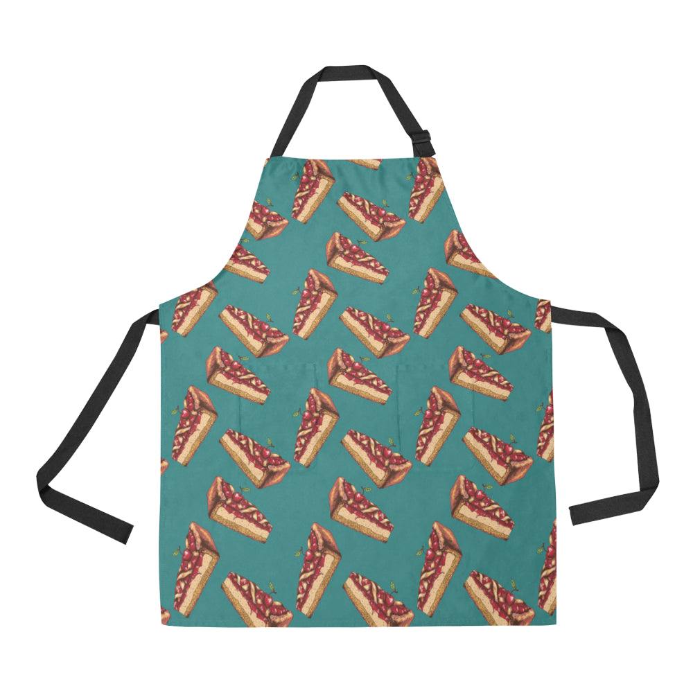 Cheesecake Cherry Pattern Print Design CK03 Apron with Pocket