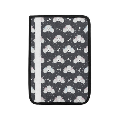Poodle Pattern Print Design A03 Car Seat Belt Cover