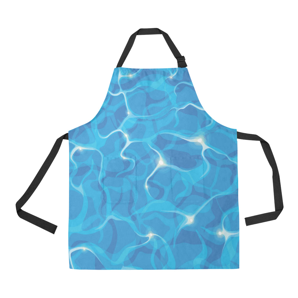 Ocean Reflex Pattern Print Design A02 Apron with Pocket
