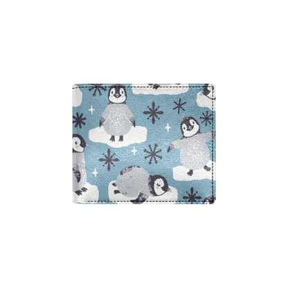 Penguin Pattern Print Design A05 Men's ID Card Wallet