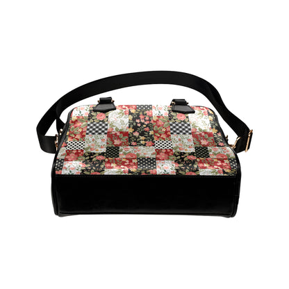 Patchwork Flower Pattern Print Design 03 Shoulder Handbag
