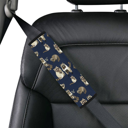 Raccoon Pattern Print Design A06 Car Seat Belt Cover