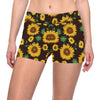 Sunflower Pattern Print Design SF01 Yoga Shorts