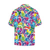 Peace Sign Colorful Pattern Print Design A02 Men's Hawaiian Shirt