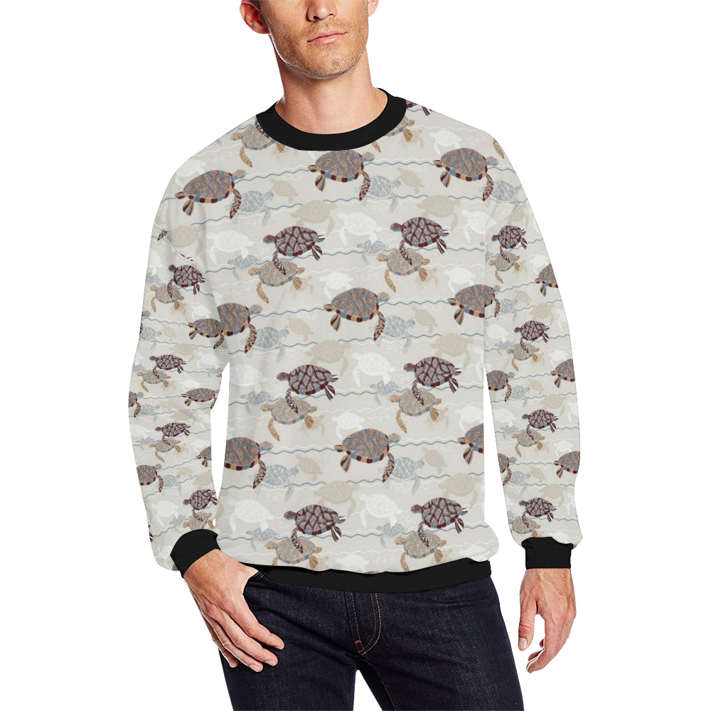 Sea Turtle Pattern Print Design T07 Men Long Sleeve Sweatshirt