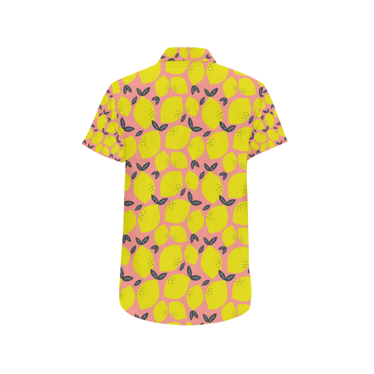 Lemon Pattern Print Design LM03 Men's Short Sleeve Button Up Shirt