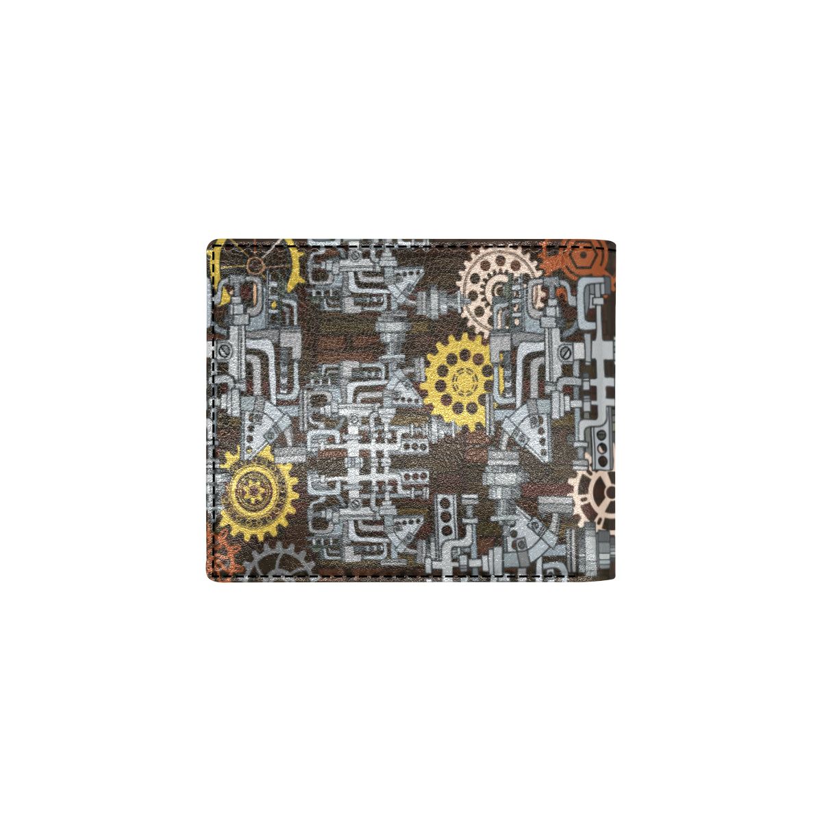 Mechanic Pattern Print Design 04 Men's ID Card Wallet