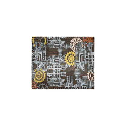 Mechanic Pattern Print Design 04 Men's ID Card Wallet