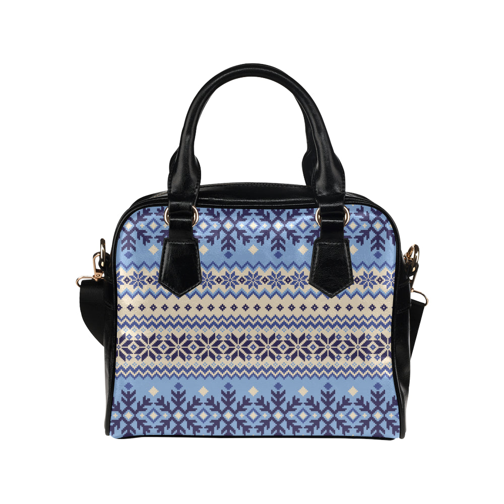 Nordic Pattern Print Design A03 Shoulder Handbag