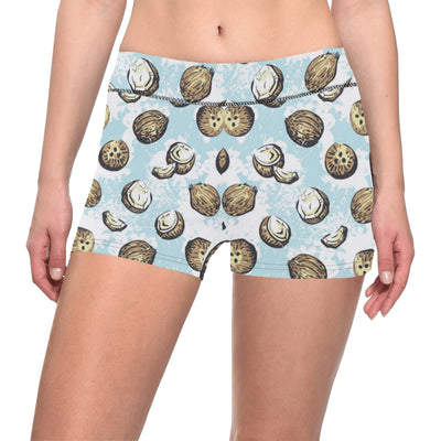 Coconut Pattern Print Design CN01 Yoga Shorts