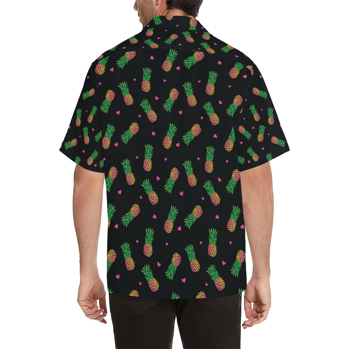 Neon Pineapple Pattern Print Design A04 Men's Hawaiian Shirt