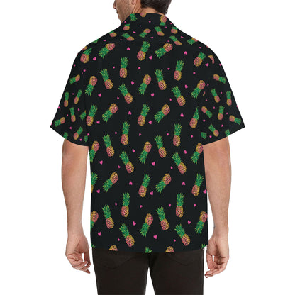 Neon Pineapple Pattern Print Design A04 Men's Hawaiian Shirt