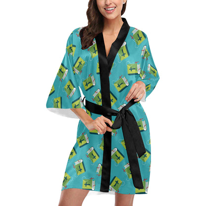 Bible Pattern Print Design 01 Women's Short Kimono