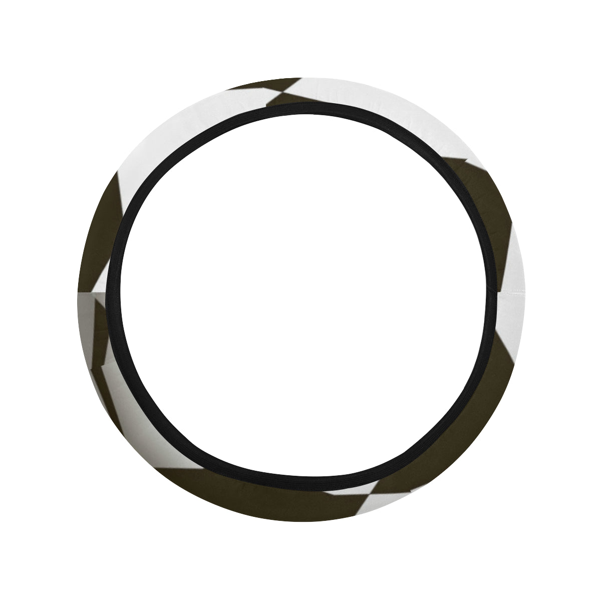 Checkered Flag Racing Style Steering Wheel Cover with Elastic Edge