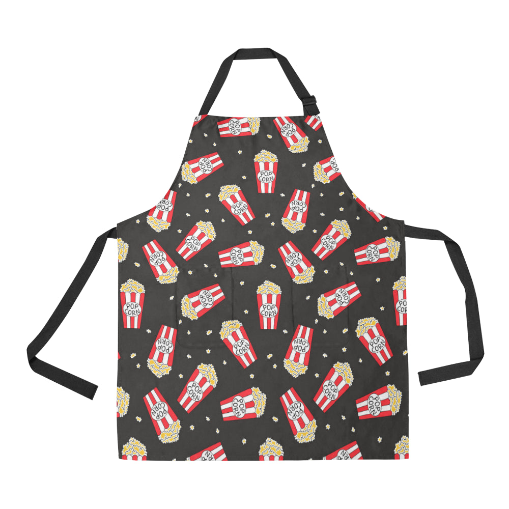 Popcorn Pattern Print Design A01 Apron with Pocket