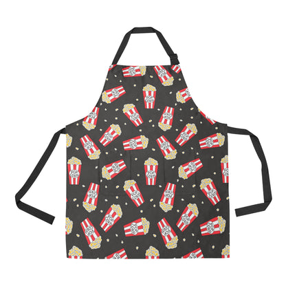 Popcorn Pattern Print Design A01 Apron with Pocket