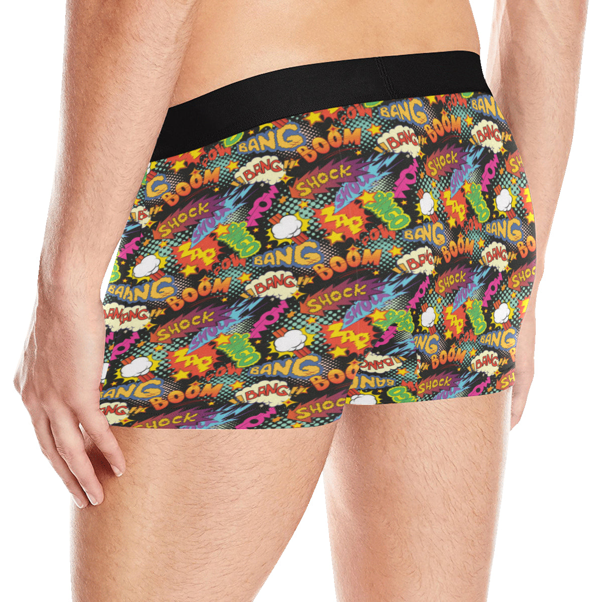 Comic Book Pattern Print Design 01 Men's Boxer Briefs