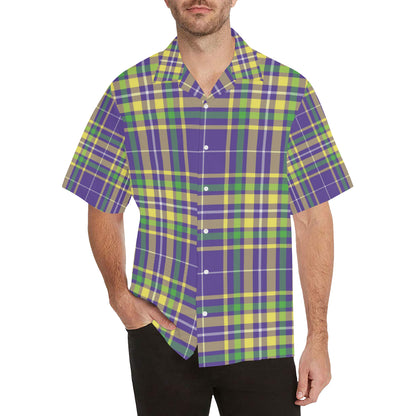 Mardi Gras Pattern Print Design 010 Men's Hawaiian Shirt