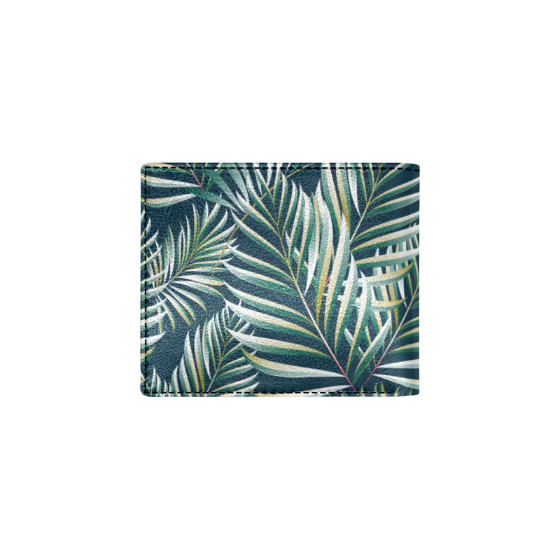 Sun Spot Tropical Palm Leaves hower Curtain Men's ID Card Wallet