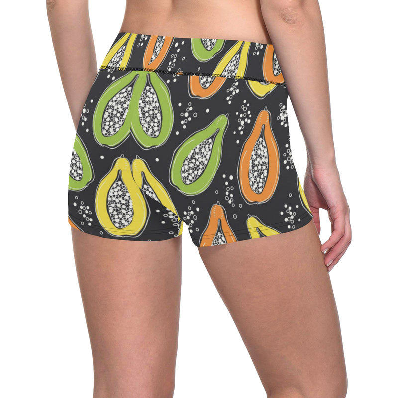 Papaya Pattern Print Design PP05 Yoga Shorts