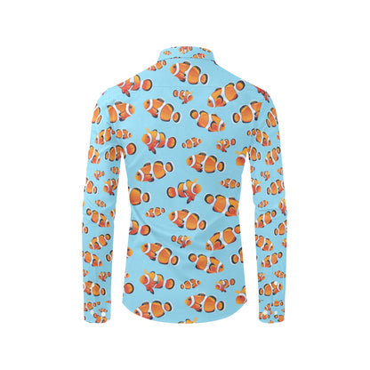 Clownfish Pattern Print Design 01 Men's Long Sleeve Shirt