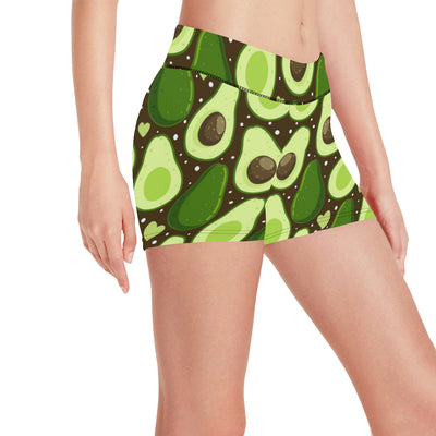 Avocado Pattern Print Design AC04 Yoga Shorts