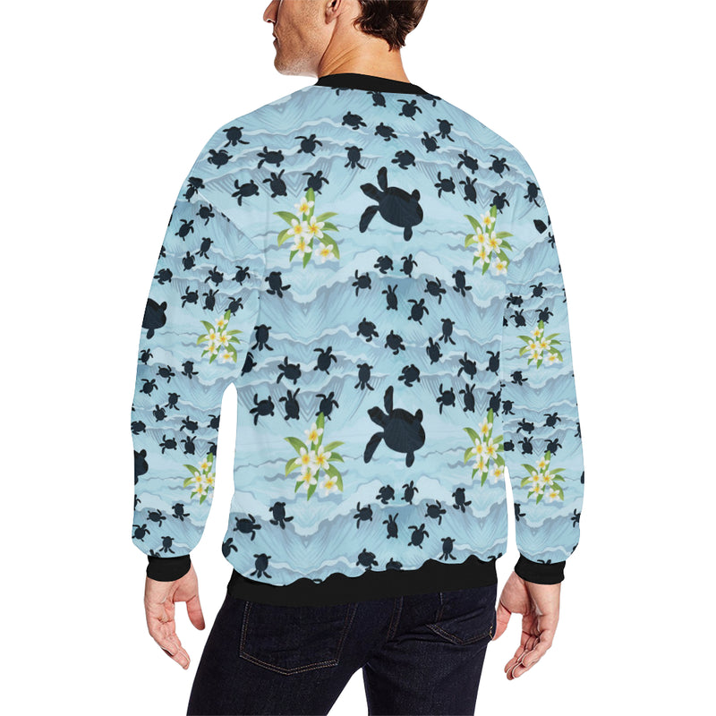 Sea Turtle Pattern Print Design T011 Men Long Sleeve Sweatshirt