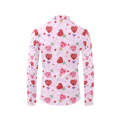 Lollipop Pattern Print Design LL07 Men's Long Sleeve Shirt