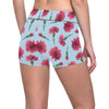 Carnations Pattern Print Design CN01 Yoga Shorts