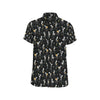 Skeleton Dance Print Men's Short Sleeve Button Up Shirt