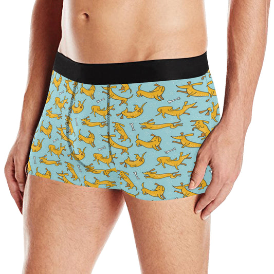 Dachshund Pattern Print Design 08 Men's Boxer Briefs