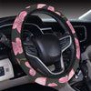 Apple blossom Pattern Print Design AB03 Steering Wheel Cover with Elastic Edge