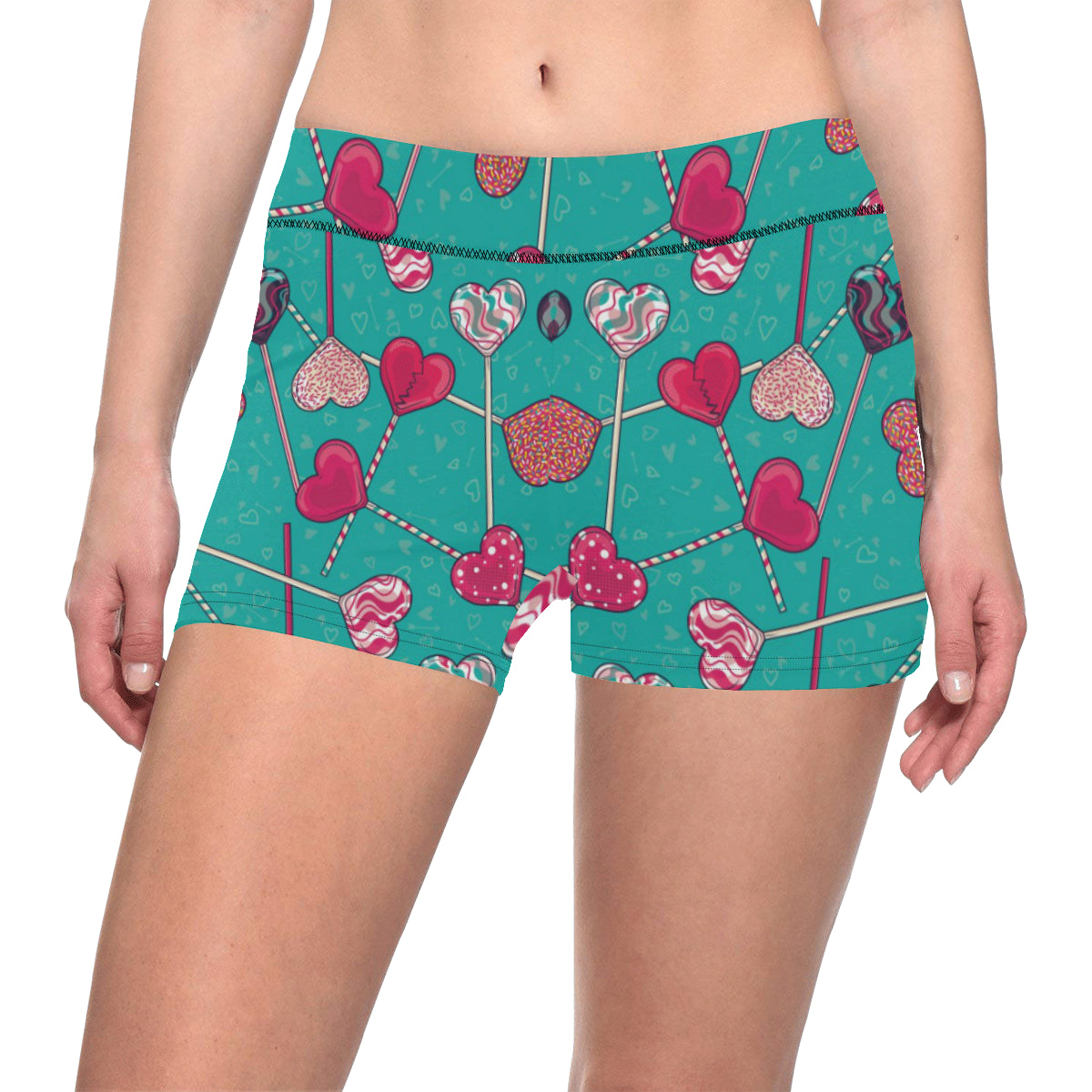 Lollipop Pattern Print Design LL01 Yoga Shorts