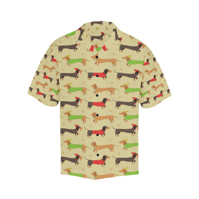 Dachshund Pattern Print Design 06 Men's Hawaiian Shirt