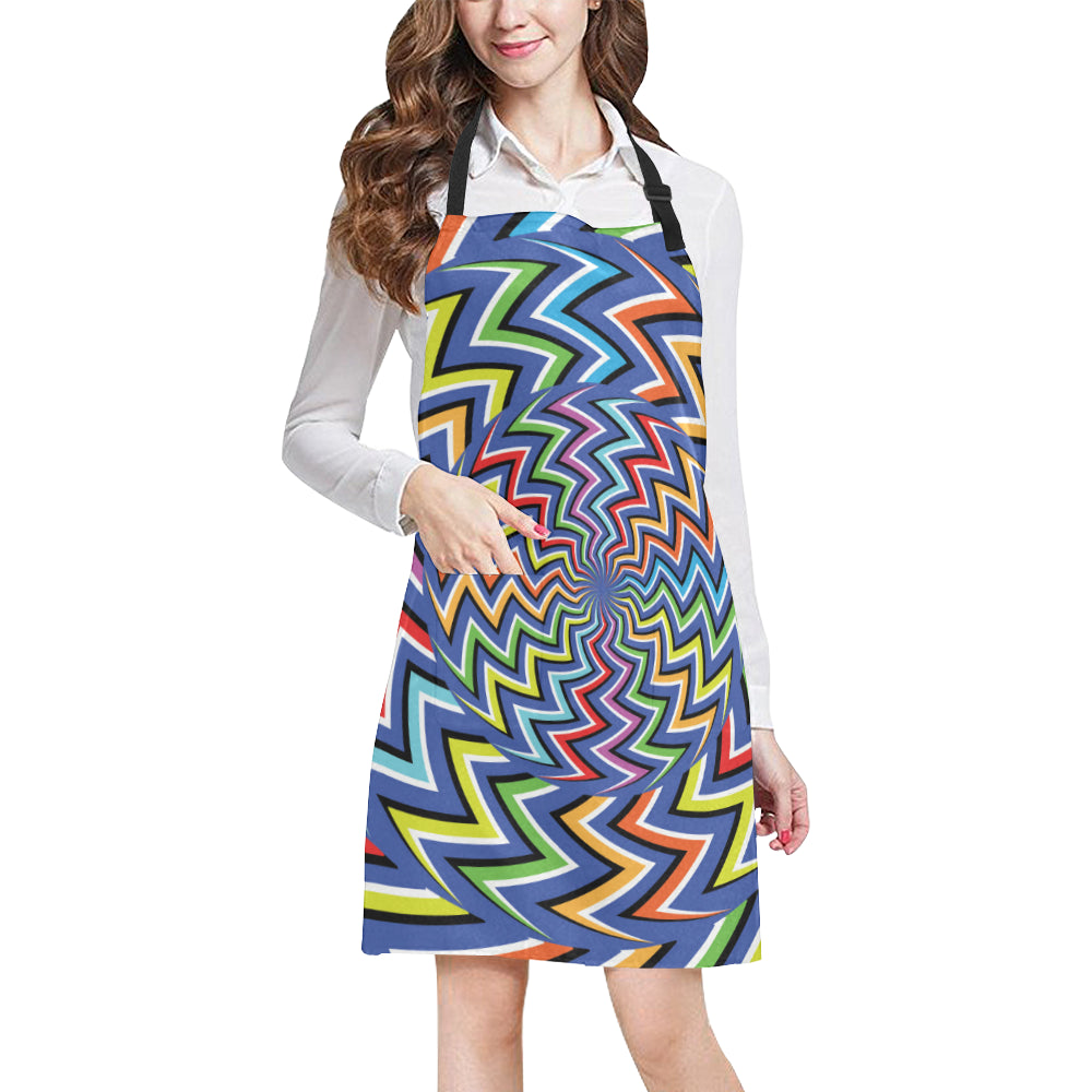 Optical illusion Pattern Print Design A02 Apron with Pocket